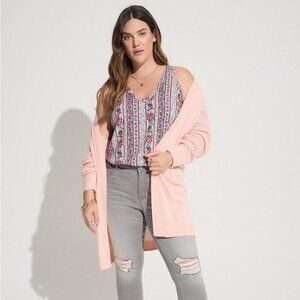 Torrid - Challis Stitch Detail Tank in Vintage Striped Florals​​​​​​​​​